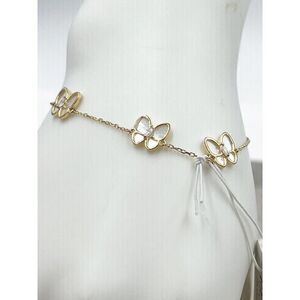 18K Gold plated Sterling Silver Butterfly Bracelet NWT